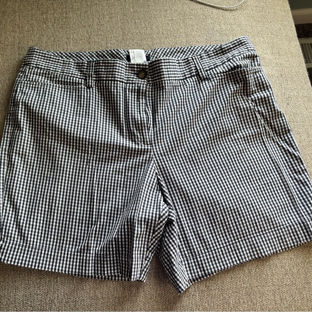 No longer Available!!!! Lands' End Women's Blue  and White Gingham Shorts